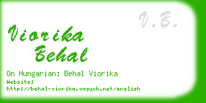 viorika behal business card